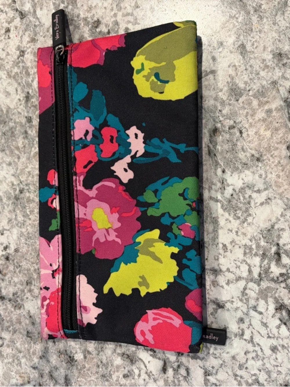 Vera Bradley Hilo Meadow Slim Zip Pouch Cosmetic Case